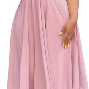Summer Dresses for Women Semi-Formal Fit Casual Slim Short Puff Sleeve O-Neck El